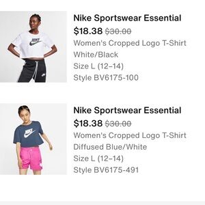 Nike Sportswear Essential T-Shirt in White and Black